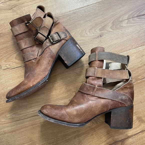 Freebird By Steven Size 10 Brown Leather Rollin Boot - Picture 10 of 10